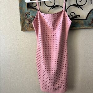 Windsor Pink Mini Dress with Studs